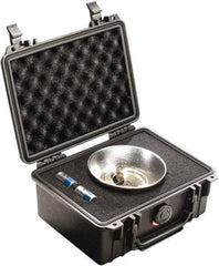 Pelican Products, Inc. - 7-51/64" Wide x 4-19/64" High, Clamshell Hard Case - Black, Polypropylene - Eagle Tool & Supply