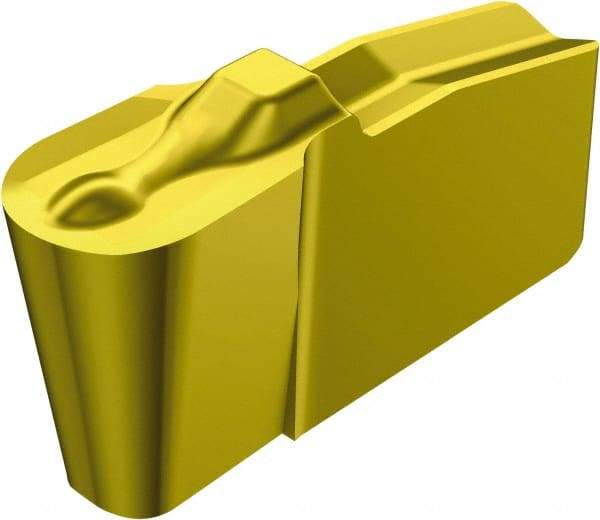 Sandvik Coromant - 50N151.2 4U Grade 235, 6mm Cutting Width Carbide Grooving Insert - 3mm Max Depth of Cut, Neutral, 3mm Corner Radius, TiCN/TiN Finish - Eagle Tool & Supply