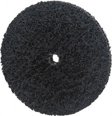 Norton - 6" Extra Coarse Grade Silicon Carbide Deburring Disc - 7/8" Center Hole, Arbor Connection, Black, 8,000 Max RPM - Eagle Tool & Supply