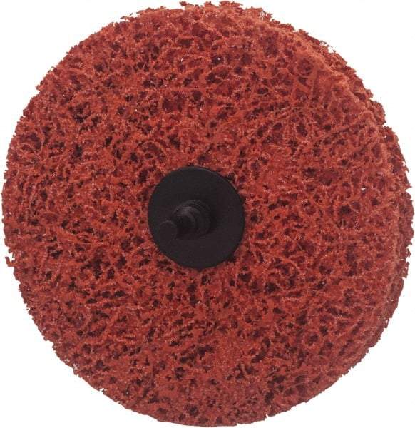 Norton - 4" Disc Diam, Ceramic Quick Change Disc - Type R Attaching System, Nonwoven, Orange, Extra Coarse Grade, 8,000 RPM - Eagle Tool & Supply