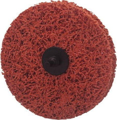 Norton - 4" Disc Diam, Ceramic Quick Change Disc - Type R Attaching System, Nonwoven, Orange, Extra Coarse Grade, 8,000 RPM - Eagle Tool & Supply