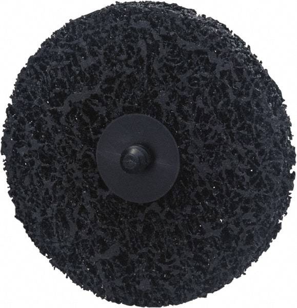 Norton - 4" Disc Diam, Silicon Carbide Quick Change Disc - Type R Attaching System, Nonwoven, Black, Extra Coarse Grade, 8,000 RPM - Eagle Tool & Supply