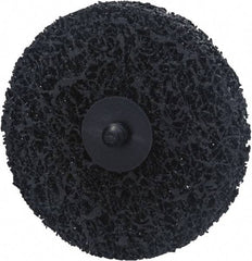 Norton - 4" Disc Diam, Silicon Carbide Quick Change Disc - Type R Attaching System, Nonwoven, Black, Extra Coarse Grade, 8,000 RPM - Eagle Tool & Supply