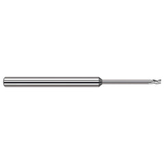 Harvey Tool - 1/64", 0.022" LOC, 1/8" Shank Diam, 2-1/2" OAL, 3 Flute Solid Carbide Square End Mill - Exact Industrial Supply