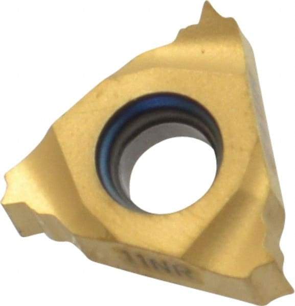 Seco - 11NR Internal Right Hand 24 UN Laydown Threading Insert - Grade CP500, TiAlN/TiN Coated Carbide - Eagle Tool & Supply