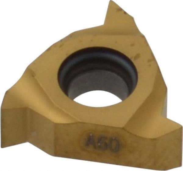 Seco - 11NR Internal Right Hand 48-16 Partial Profile 60° Laydown Threading Insert - Grade CP500, TiAlN/TiN Coated Carbide - Eagle Tool & Supply