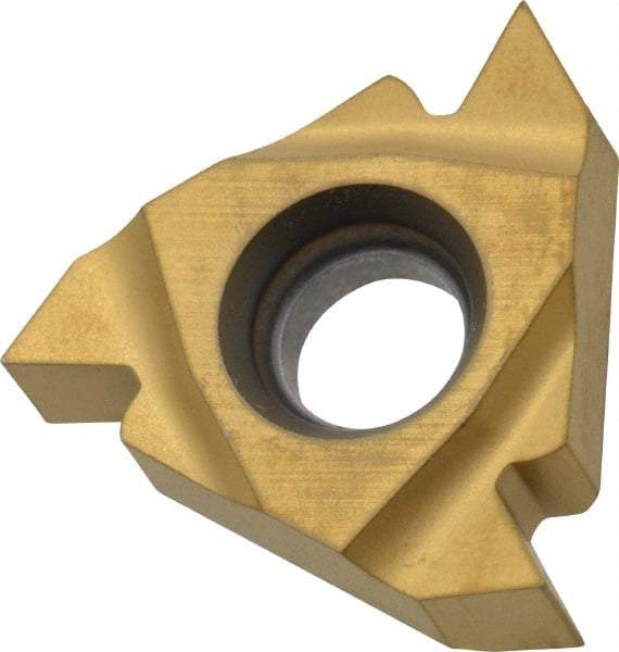Seco - 16EL External Left Hand 48-8 Partial Profile 60° Laydown Threading Insert - Grade CP500, TiAlN/TiN Coated Carbide - Eagle Tool & Supply
