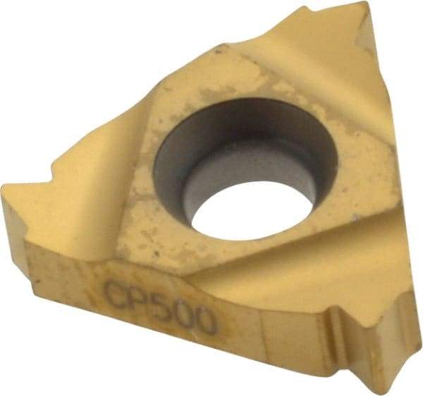 Seco - 16ER External Right Hand 12 UN Laydown Threading Insert - Grade CP500, TiAlN/TiN Coated Carbide - Eagle Tool & Supply