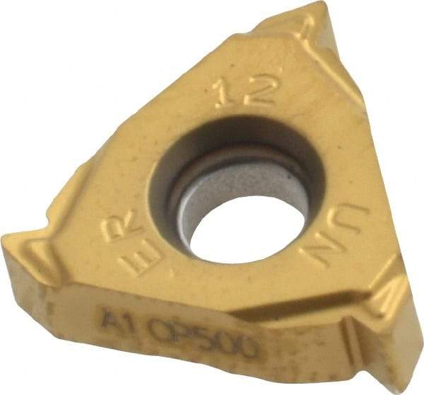 Seco - 16ER External Right Hand 12 UN Laydown Threading Insert - Grade CP500, TiAlN/TiN Coated Carbide - Eagle Tool & Supply