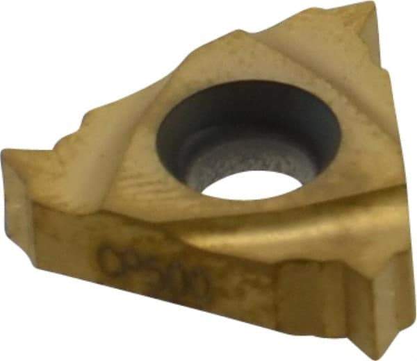 Seco - 16ER External Right Hand 14 NPT Laydown Threading Insert - Grade CP500, TiAlN/TiN Coated Carbide - Eagle Tool & Supply