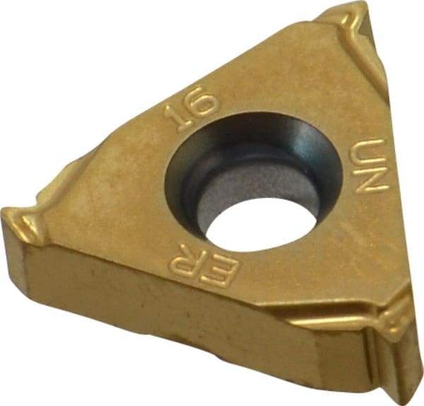 Seco - 16ER External Right Hand 16 UN Laydown Threading Insert - Grade CP500, TiAlN/TiN Coated Carbide - Eagle Tool & Supply