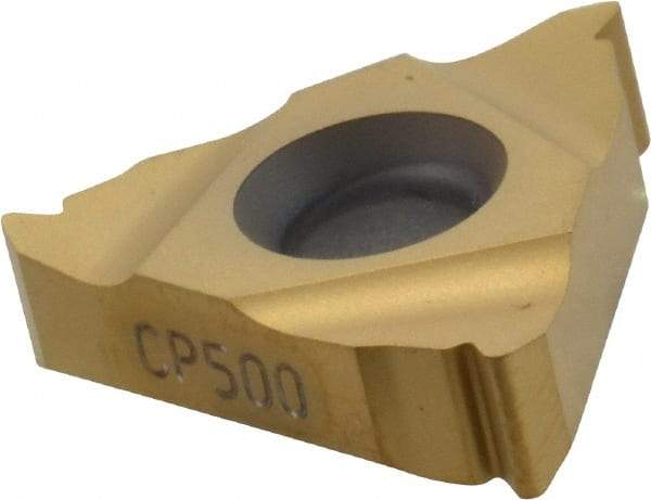 Seco - 16ER External Right Hand 16 UNJ Laydown Threading Insert - Grade CP500, TiAlN/TiN Coated Carbide - Eagle Tool & Supply