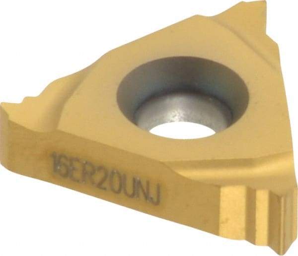Seco - 16ER External Right Hand 20 UNJ Laydown Threading Insert - Grade CP500, TiAlN/TiN Coated Carbide - Eagle Tool & Supply