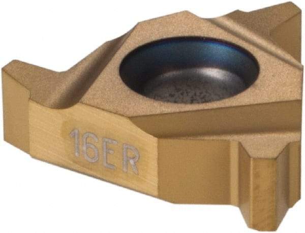 Seco - 16ER External Right Hand 8 Acme Laydown Threading Insert - Grade CP500, TiAlN/TiN Coated Carbide - Eagle Tool & Supply
