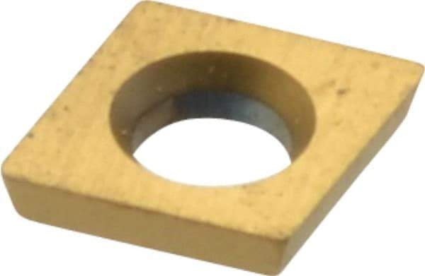 Seco - CDCB1.21.20.5 Grade CP500 Carbide Turning Insert - TiAlN/TiN Finish, 80° Diamond, 5/32" Inscr Circle, 5/64" Thick, 0.0078" Corner Radius - Eagle Tool & Supply