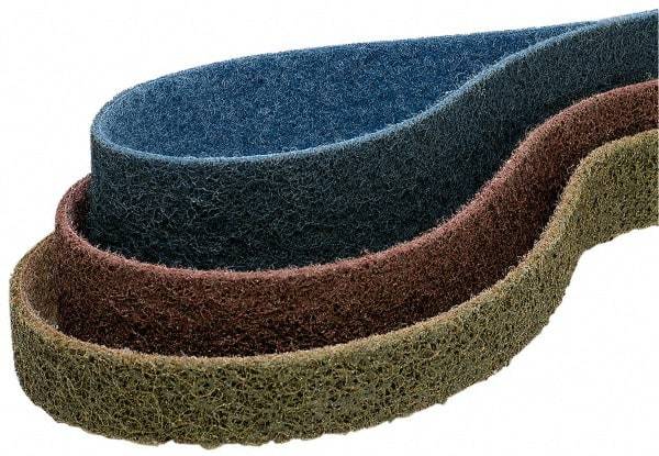 Brite Star - 4" Wide x 132" OAL, Aluminum Oxide Abrasive Belt - Aluminum Oxide, Very Fine, Nonwoven, Series SC-LS - Eagle Tool & Supply