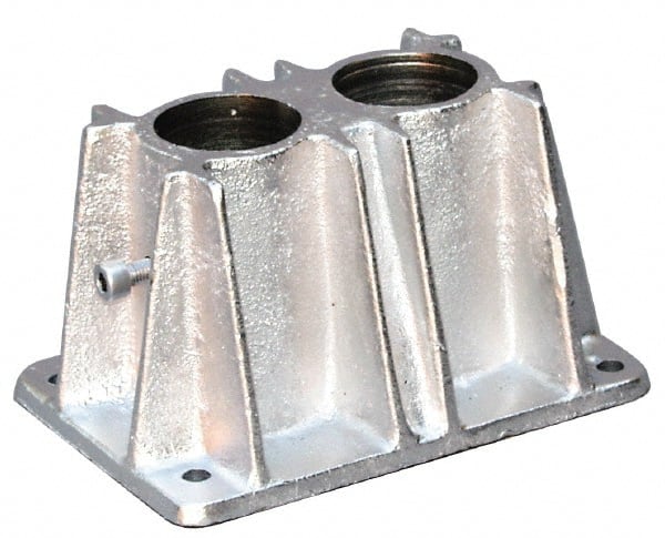 Vestil - Rail Mount Kits & Parts Type: Double Socket Floor Mount Mounting Plate Width (Inch): 5 - Eagle Tool & Supply