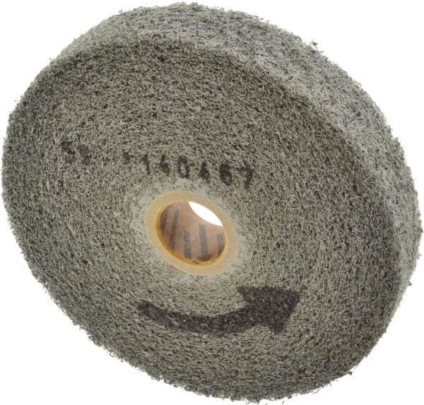 Norton - 6" Diam, 1" Face Width, 1" Center Hole, Medium Grade, Silicon Carbide Deburring Wheel - Convolute, Medium Density 4 Grade, 3,000 RPM - Eagle Tool & Supply