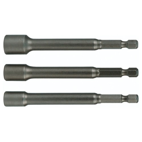 Nut Setter Magnetic 3 Piece Set 1/4, 5/16 & 3/8 × 6″ OAL on 1/4″ Hex Drive - Eagle Tool & Supply
