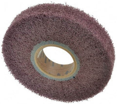 Norton - 6" Diam 120 Grit Aluminum Oxide Unmounted Flap Wheel - 2" Hole, 1" Wide, Density 5, Nonwoven, Grade Medium, 3,000 Max RPM - Eagle Tool & Supply