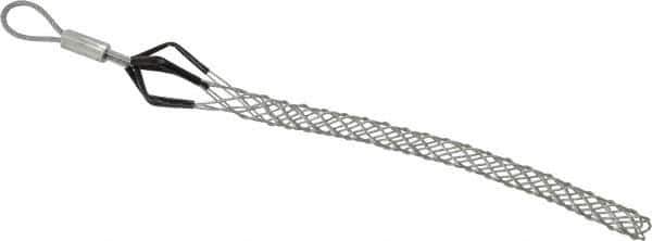 Woodhead Electrical - Flexible Eye, Closed Mesh, Steel Wire Pulling Grip - 7" Mesh, 0.37 to 0.49" Cable Diam - Eagle Tool & Supply