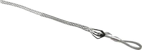 Woodhead Electrical - Flexible Eye, Closed Mesh, Steel Wire Pulling Grip - 14" Mesh, 1/2 to 0.74" Cable Diam - Eagle Tool & Supply