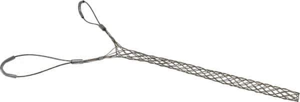 Woodhead Electrical - Double Eye, Closed Mesh, Bronze Wire Pulling Grip - 14" Mesh, 3/4 to 0.99" Cable Diam - Eagle Tool & Supply