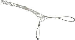 Woodhead Electrical - Double Eye, Closed Mesh, Bronze Wire Pulling Grip - 18" Mesh, 1-1/2 to 1.74" Cable Diam - Eagle Tool & Supply