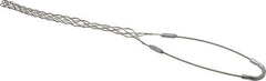 Woodhead Electrical - 1/2 to 0.61 Inch Cable Diameter, Tinned Bronze, Single Loop Support Grip - 18 Inch Long, 770 Lb. Breaking Strength, 11 Inch Mesh Length - Eagle Tool & Supply