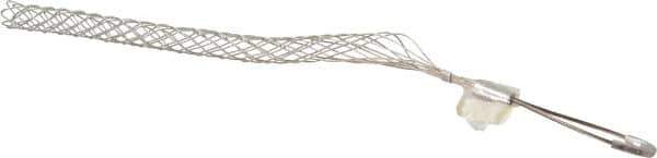 Woodhead Electrical - 1 to 1.24 Inch Cable Diameter, Tinned Bronze, Offset Loop Support Grip - 22 Inch Long, 1,680 Lb. Breaking Strength, 15 Inch Mesh Length - Eagle Tool & Supply