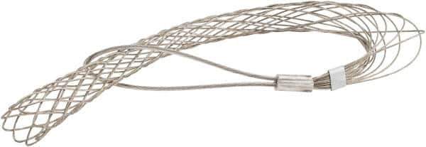 Woodhead Electrical - 2-1/2 to 2.99 Inch Cable Diameter, Tinned Bronze, Offset Loop Support Grip - 31 Inch Long, 3,760 Lb. Breaking Strength, 24 Inch Mesh Length - Eagle Tool & Supply