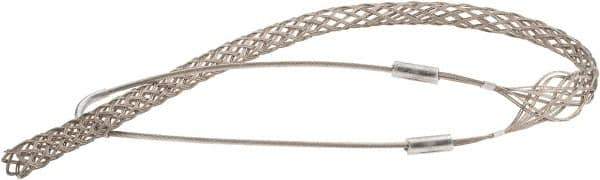 Woodhead Electrical - 3/4 to 0.99 Inch Cable Diameter, Tinned Bronze, Single Loop Support Grip - 36 Inch Long, 2,700 Lb. Breaking Strength, 26 Inch Mesh Length - Eagle Tool & Supply