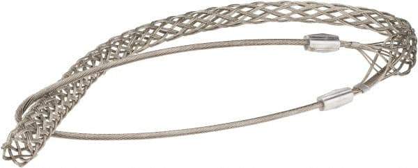 Woodhead Electrical - 1 to 1.24 Inch Cable Diameter, Tinned Bronze, Single Loop Support Grip - 39 Inch Long, 4,720 Lb. Breaking Strength, 29 Inch Mesh Length - Eagle Tool & Supply