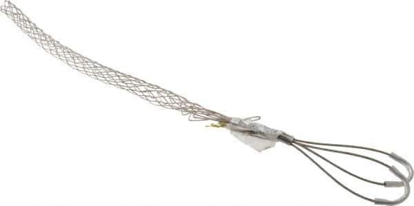 Woodhead Electrical - 3/4 to 0.99 Inch Cable Diameter, Tinned Bronze, Double Loop Support Grip - 21 Inch Long, 1,320 Lb. Breaking Strength, 14 Inch Mesh Length - Eagle Tool & Supply