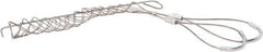 Woodhead Electrical - 1/2 to 0.61 Inch Cable Diameter, Tinned Bronze, Double Loop Support Grip - 18 Inch Long, 770 Lb. Breaking Strength, 11 Inch Mesh Length - Eagle Tool & Supply