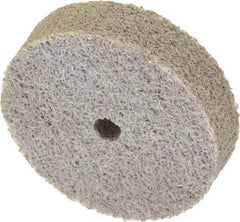 Norton - 2" Diam, 1/2" Face Width, 1/4" Center Hole, Fine Grade, Aluminum Oxide Deburring Wheel - Unitized, Medium Density 4 Grade, 11,000 RPM - Eagle Tool & Supply