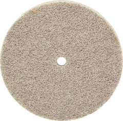 Norton - 3" Diam, 1/4" Face Width, 1/4" Center Hole, Fine Grade, Aluminum Oxide Deburring Wheel - Unitized, Medium Density 4 Grade, 8,000 RPM - Eagle Tool & Supply
