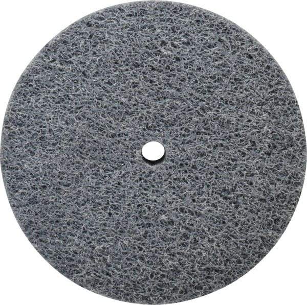 Norton - 3" Diam, 3/4" Face Width, 1/4" Center Hole, Medium Grade, Silicon Carbide Deburring Wheel - Unitized, Medium Density 4 Grade, 8,000 RPM - Eagle Tool & Supply