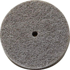 Norton - 3" Diam, 3/4" Face Width, 1/4" Center Hole, Fine Grade, Aluminum Oxide Deburring Wheel - Unitized, Medium Density 4 Grade, 8,000 RPM - Eagle Tool & Supply