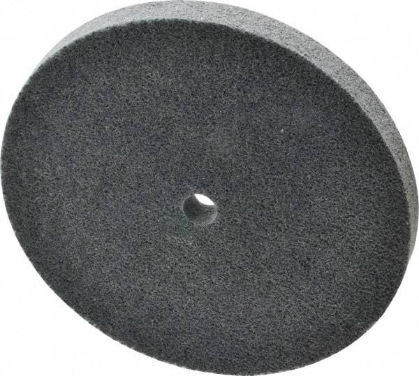 Norton - 6" Diam, 1/2" Face Width, 1/2" Center Hole, Medium Grade, Silicon Carbide Deburring Wheel - Unitized, Medium Density 4 Grade, 4,800 RPM - Eagle Tool & Supply