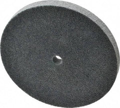 Norton - 6" Diam, 1/2" Face Width, 1/2" Center Hole, Medium Grade, Silicon Carbide Deburring Wheel - Unitized, Medium Density 4 Grade, 4,800 RPM - Eagle Tool & Supply