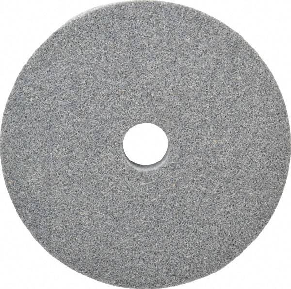 Norton - 6" Diam, 1" Face Width, 1" Center Hole, Fine Grade, Silicon Carbide Deburring Wheel - Unitized, Medium Density 4 Grade, 4,800 RPM - Eagle Tool & Supply