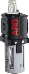ARO/Ingersoll-Rand - 1/4" NPT, 150 Max psi Miniature Modular Lubricator - Polycarbonate Bowl, Aluminum Body, 51 CFM, 125°F Max Temp, 1.58" Long x 1.81" Wide x 5.04" High - Eagle Tool & Supply