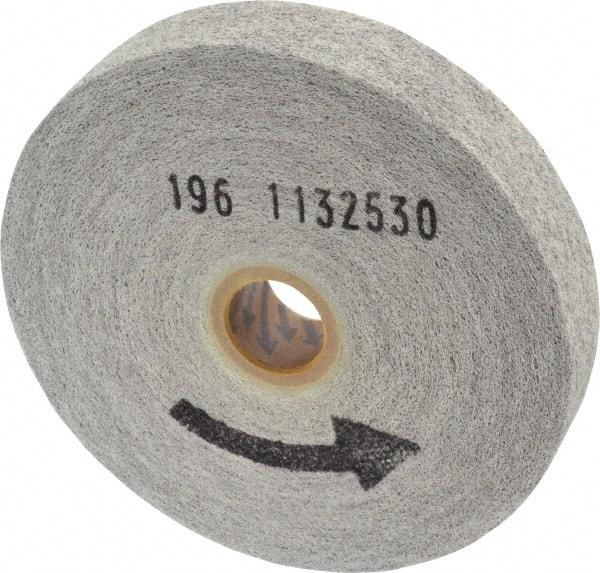 Norton - 6" Diam, 1" Face Width, 1" Center Hole, Medium Grade, Aluminum Oxide Deburring Wheel - Convolute, Hard Density 7 Grade, 6,000 RPM - Eagle Tool & Supply