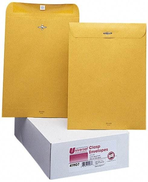 UNIVERSAL - 15" Long x 10" Wide Clasp with Gummed Flap Kraft Envelope - 28 Lb Paper Weight - Eagle Tool & Supply
