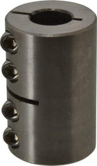 Climax Metal Products - 1/2" Inside x 1-1/8" Outside Diam, One Piece Split Clamping Collar - 1-3/4" Long - Eagle Tool & Supply