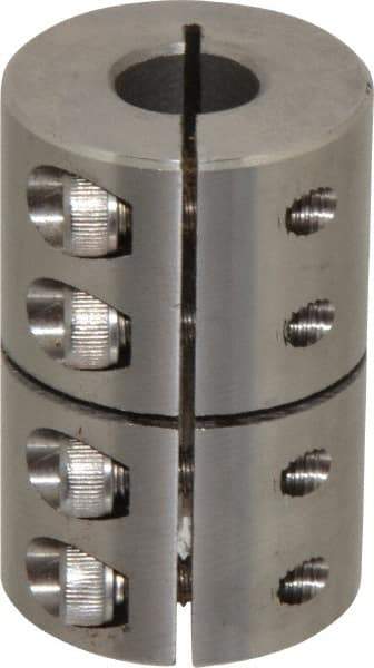Climax Metal Products - 5/8" Inside x 1-5/16" Outside Diam, One Piece Split Clamping Collar - 2" Long - Eagle Tool & Supply