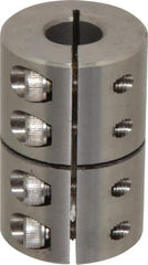 Climax Metal Products - 5/8" Inside x 1-5/16" Outside Diam, One Piece Split Clamping Collar - 2" Long - Eagle Tool & Supply