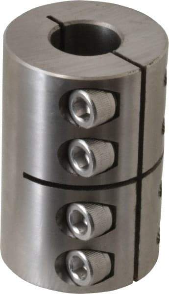 Climax Metal Products - 3/4" Inside x 1-1/2" Outside Diam, One Piece Split Clamping Collar - 2-1/4" Long - Eagle Tool & Supply
