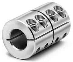 Climax Metal Products - 25mm Inside x 45mm Outside Diam, Metric One Piece Clamping Rigid Coupling - 75mm Long - Eagle Tool & Supply